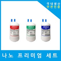 현대큐밍정수기필터 호환 프리미엄 전체 세트, (HUNQMTON)L7프리미엄 4인치복합단방향3개