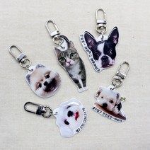 사진키링 강아지키링 고양이키링 포토 커플 키링 키링제작, 전신형, 원링