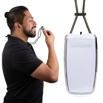 AirTamer A320W 개인 충전식 휴대용 공기 청정기 음이온 발생기 공기를 정화하여 바이러스 연기 박테리아 박테리아 알레르겐 곰팡이 VOC 등을 제거 가죽 케이스 화이트