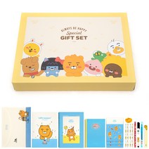 [카카오프렌즈 으뜸 문구세트1] 라이언 어피치 춘식이 문구세트 단체선물 웰컴키트 신학기 후학기 학용품, 01.라이언세트