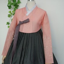 한복대여 (한복82) 코랄 혼주 하객 예식한복