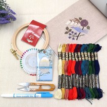 (당일출고)프랑스자수 패키지-DMC 12색세트/ 독학용 자수키트/ 자수기초용품, 자수용먹지&도안용먹지펜