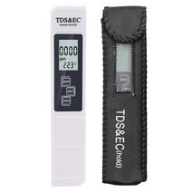 디지털 수질 테스터 TDS EC 범위 0-9990 다기능 온도 측정기 물 순도 PPM, white