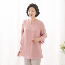엄마옷 모슬린 베이직 튤립 소매 블라우스 BL004017마담 미시옷 50대 중년여성의류 60대 엄마옷 빅사이즈 할머니옷 여성옷