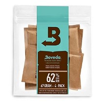Boveda 62 습도 컨트롤러 패킷 - 2방향 조절 습기조절팩 67그램 4팩, 62 RH