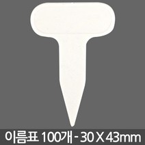 T 사각형 화분 이름표 X 100개 - 화분 식물 라벨 꽂이 칼라 컬러 분갈이 네임텍, 13_이름표_타원형3호(흰색/100개)