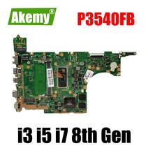 컴퓨터부품 호환 노트북 메인 보드 4G 8G RAM ASUS PRO P3540F P3540FB P3540FJ P3540 마더, 5.4G I7-8565U V2G