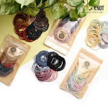 [knotxknot] 100pcs팩 아주가는 심리스 머리끈 고무줄