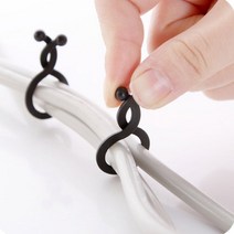 컴퓨터 충전 인터넷 케이블 선 정리 관리 홀더 클립, 1케이블정리세트-소형