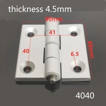 용접경첩 대문경첩 2020/3030/4040/4545/5050 완성 된 알루미늄 경첩 활성 프로파일 연결, 4040 은색