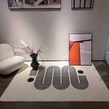 수입 울 러그 호텔식 고급스러운 미드센츄리 양털 카페트 2종