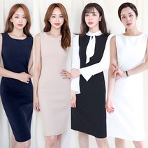짱짱 스판 나시 민소매 정장 h라인 오피스룩 원피스 (XS~XL)