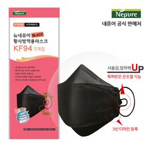 뉴네 퓨어 황사방역용 마스크 (KF94), KF94 블랙 대형 60매