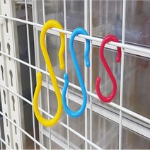 매장 진열 S자 고리 매쉬 네트 철 망 상품 가방 모자 소품 옷 걸이 후크 전시, 기본, 특소(12P)
