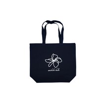 훌라 댄스 레슨 토트 백 - 꽃 - (블랙)