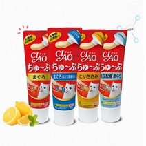 이나바 챠오츄르 튜브 80g 4개입 파우치, 혼합(각1개씩)