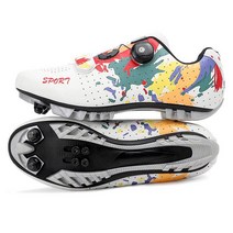 사이클링신발 Shimano-패션 그래피티 사이클링 신발 MTB 자동 잠금 자전거 스니커즈 남성용 초경량 로드 스포츠 Fl