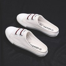 체크보드뮬 블로퍼 신발 뮬 연예인 뒤꿈치없는 운동화 여자 발편한 뮬로퍼 여성 빅사이즈 슬리퍼