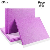방음 부스 6 Pcs 사운드 흡수 소재 Acoust 절연 Absorcion 패널 도어 씰 스트립 홈 음악 스튜디오 벽, Rectangle, [14] 22--Rose, [03] 1.0cm Super Density