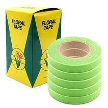 attizone 꽃테이프 플라워테이프 4색 종이, 12개, 연두