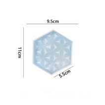 사각 쟁반 트레이 둥근 사각형 직사각형 컵 매트 금형 다이아몬드 패턴 실리콘 접시 석고 수지 에폭시 장식 공예, [06] 06