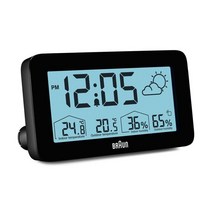 BRAUN 브라운 웨더 스테이션 클락 블랙 158.5g