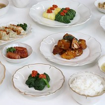 북유럽 올리브 플라워 파스타 샐러드볼 예쁜 그릇 디저트 접시 유럽풍 브런치, 원형 접시_3호(27cm)