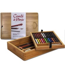 동아측기 [콘테] 스케치 우든 박스 세트, 칼라스틱 48색 세트