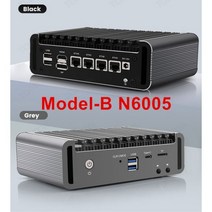 미니 PC 2022 25G 소프트 라우터 11th 펜티엄 N6005 N5105 4 인텔 i226 Nics 2 NVMe DDR4 팬리스 방화벽 기기 VPN 서버, CN, No Ram No Storage + 미국, ModelB Pentium N6005