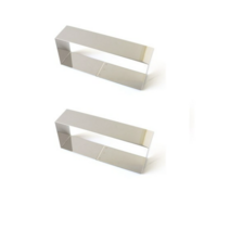 쿡툴즈 스테인레스 직사각 무스링, 10개