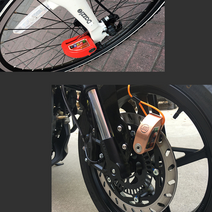 자전거관절락 전동킥보드자물쇠 핸들디스크락 전기자전거 잠금경보기 도난방지경적 고강도스틸방수, 그린