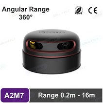 라이다 센서 Slamtec RPLIDAR A2M7 UART 직렬 0.2-16 미터 스캐닝 반경 라이더 센서 소비자 로봇 멀티 포인, 한개옵션0