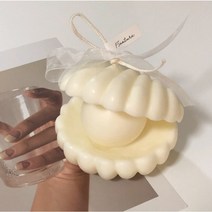 F5NATURE 진주조개캔들 오브제캔들 디자인 향초 필라왁스 인테리어소품 홈데코 생일선물, 13.피오니
