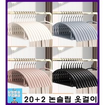 20+2 논슬립옷걸이 라운드 어깨뿔방지 니트 슬림 여성 남성 옷매장 옷가게 컬러 셔츠 스웨터 자켓 정장 가정용 의류매장 옷걸이, 20+2 화이트