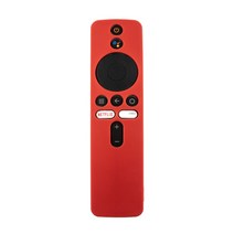 xiaomi mi box s4x mi remote tv 스틱 커버 용 실리콘 원격 제어 케이스 xiaomi soft plain remotes control protector, 빨간색