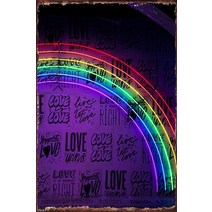 네온사인 무드등 간판 네온조명 led 카페 펍 술집 네온 love me 로그인 빈티지, 20x30cm, 노란색