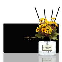 [바보사랑] 포시즌 디퓨저 블랙라벨 선물세트 200ml 데이지 옐로우, 향오일:바나나