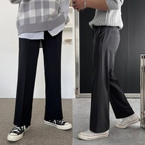 크레이지 스탠다드 뒷밴딩 세미 와이드 슬랙스