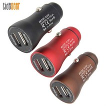 가성비미니 자동차 충전기 샤오미 에 대 한 듀얼 USB 포트 1A 2.4A 어댑터 호환 핸드폰 태블릿, 02 Black_01 보편