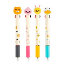 카카오프렌즈 멀티 피규어 4색 볼펜 0.7mm, 어피치, 1개
