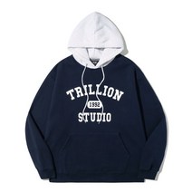 TRILLION 컬러 배색 1992 그래픽 후드 (NAVY) COLOR MIXED 1992 GRAPHIC HOODIE (NAVY)