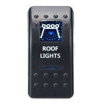 자동차부품12V 24V 4x4 자동차 보트 캐 러 밴 로커 스위치 방수 듀얼 블루 LED 빛 오프로드 Aux 지붕 Led, [03] Roof Lights