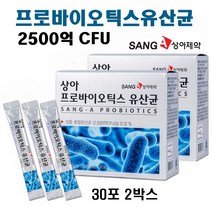 상아제약 프로바이오틱스 락토바실러스 람노서스 lgg유산균 애시도필러스 플란타룸 카제이 프리바이오틱스 프락토올리고당 유아 성인 온가족 장건강 유산균 가루 스틱, 30포 x 2박스