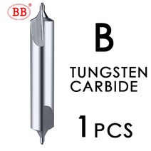 전동드릴 BB 센터 드릴 카바이드 및 HSS Co M35 카운터 싱크 챔퍼 비트 A B 형태 직경 1 1.5 1.6 2 3.15 4 5 6, 3x8x100, B-Carbide(1PCS)