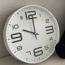 무소음 벽시계 화이트 인테리어 카페 미용실 큰숫자 시계