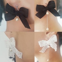 [바보사랑] 리본홀릭 실버귀걸이