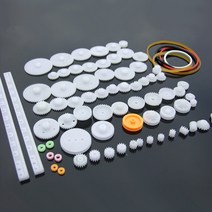 DIY 로봇코딩 코딩교육 코딩장난감 로봇과학 로봇만들기 로봇장난감 75 가지 기어 팩 기어박스 플라스틱 모터 로봇 액세서리 기술 모델 만들기, [02] 75 types of gears