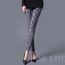 [PINK LITCHI]여자 파이톤 팬츠 와이드 슬림 뱀피 호피 화려한 스타일 바지 레깅스