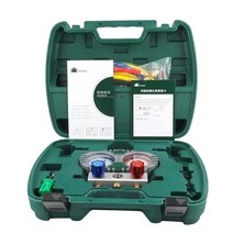 매니폴드 게이지 602 자동차 에어컨 압력 매니 폴드 호스 키트 A R22 냉매 세트, [01] Black