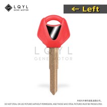 오토바이부품 LQYL-오토바이 블랭크 키 교체 야마하 YZF XJR1300 MT09 XJ6 TMax FZ6 FZ8 R3 R1 R6 용, [05] 1 PCS Red Left